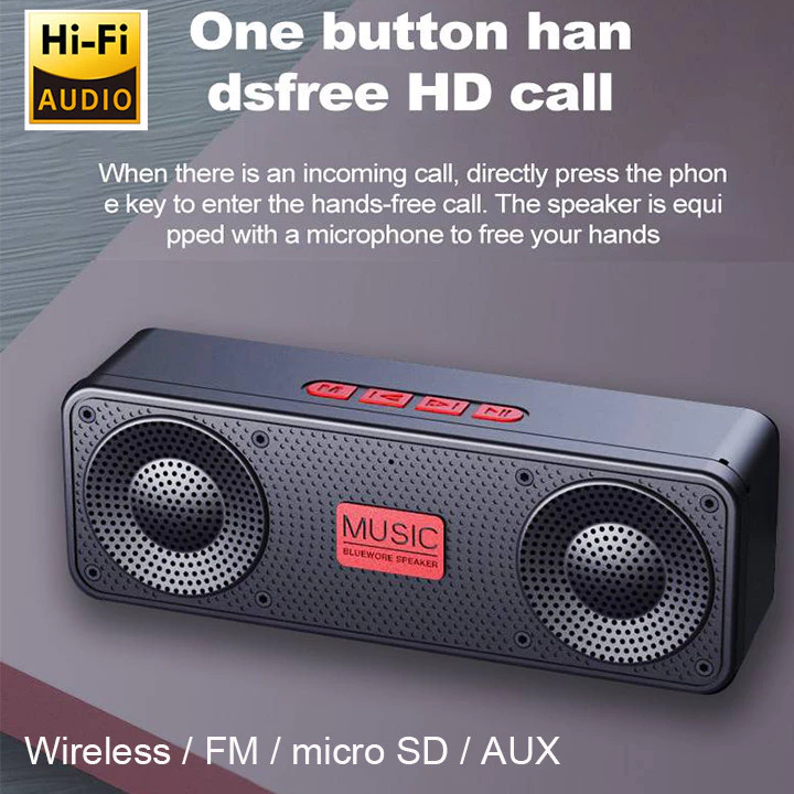 Hifi 3D BASS Loa Bluetooth Loa không dây Loa BASS âm thanh nổi 9D di động Loa siêu trầm HiFi Soundbar Loa âm thanh không dây Loa ngoài trời lớn – 2