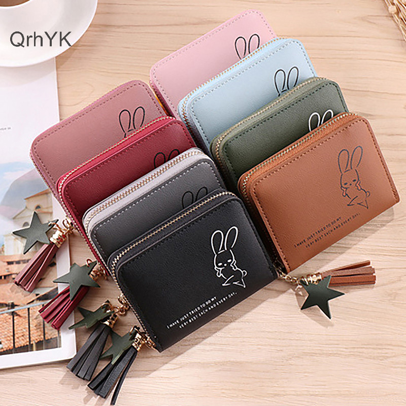 Nhà Máy Thời Trang Ví Nữ Nhỏ Ví Ngắn Dễ Thương Bé Gái Dây Kéo Da Đồng Xu Ví Nữ Ví Ly Hợp QrhYK Ví