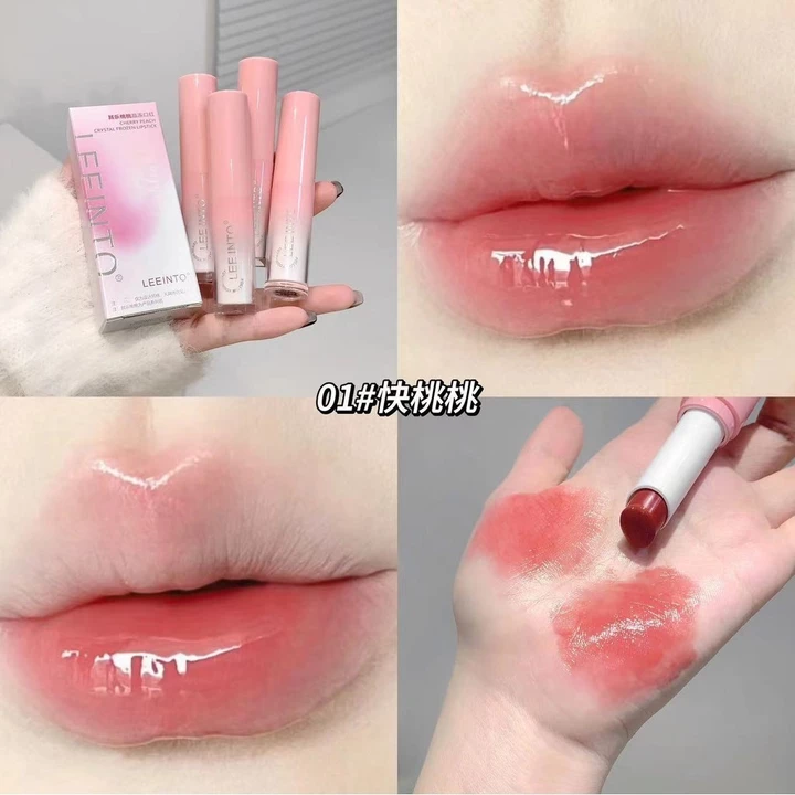 6 Màu Thạch Chắc Chắn Son Bóng Gương Dễ Thương Son Môi Dưỡng Ẩm Môi Tint Thiên Nhiên Khỏa Thân Môi Trang Điểm