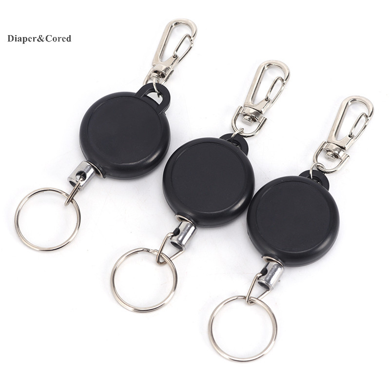 DIAPER & CORED Cuộn dây thép có thể thu vào Dây đai giật Vòng huy hiệu Pass ID Card Holder YTH