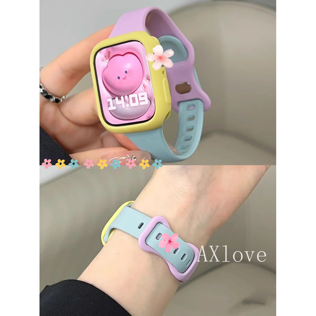 Dây đeo silicon Silm S11 cho Apple Watch Ultra 2 49mm Series 9 41mm 45mm Vòng đeo tay cho iWatch 7 8 1 2 3 4 5 6 38mm 42mm 40mm 44mm ban nhạc