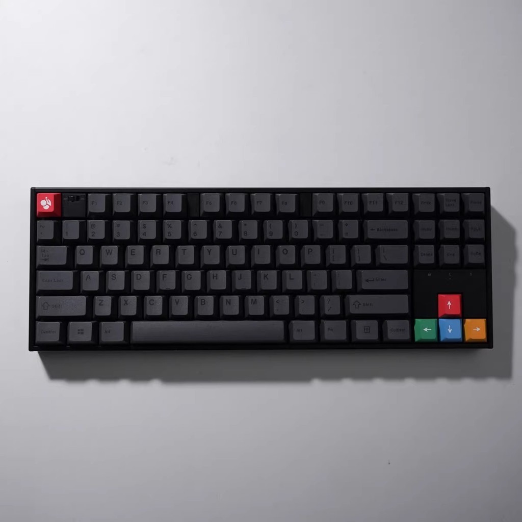Yongqiu Retro Tối Giản Đen Xám Nhật Bản Keycap Cherry Profile Dye-Sub Keycaps Bộ Bàn Phím Cơ mx switch | BigBuy360 - bigbuy360.vn