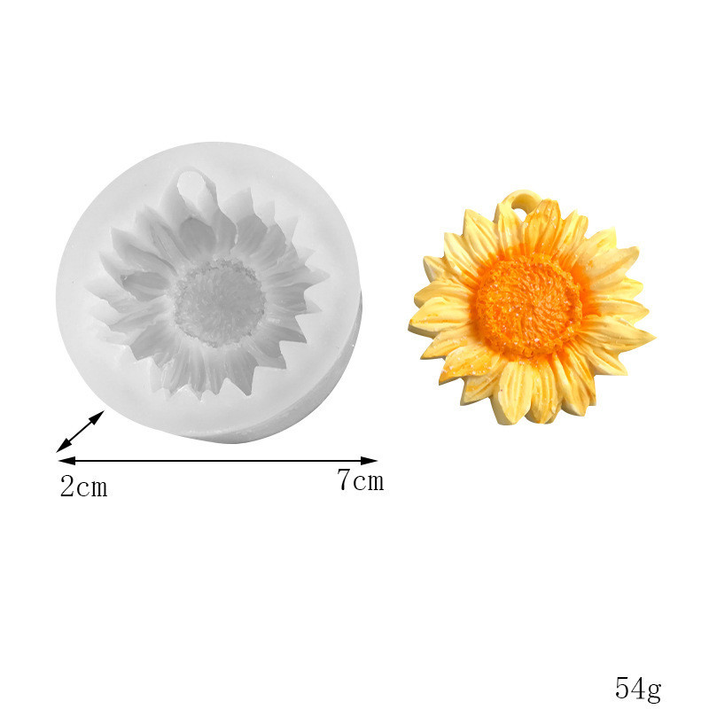 Hướng Dương Khuôn Silicon Hương Liệu Thạch Cao Xe Treo Khuôn handmade Xà Phòng Cảm Ứng DIY Khuôn Nướng Bánh