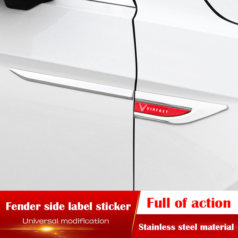 Vinfast Kim Loại Fender Nhãn Dán Bên Huy Hiệu Chống Trầy Xước Bảo Vệ Cửa Xe Ô Tô Thể Thao Sửa Đổi Phụ Kiện Trang Trí Cho Vf 8 Vf 9 Vf E34 Lux A Fadil