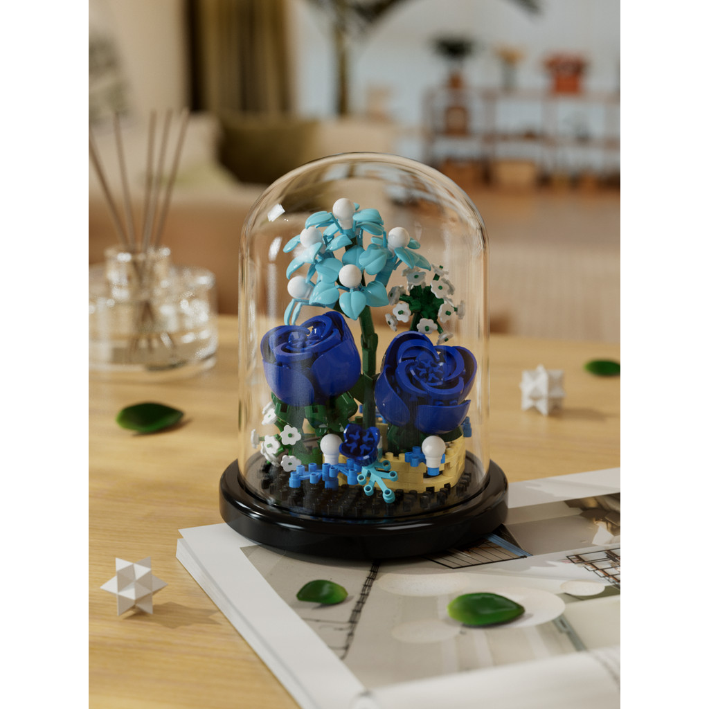 Tương thích với các khối xây dựng Lego Hoa hướng dương Bảo quản Bó hoa hồng hoa hướng dương Đồ trang trí lắp ráp DIY ba chiều 520 Quà tặng ngày lễ tình nhân Hàng có sẵn