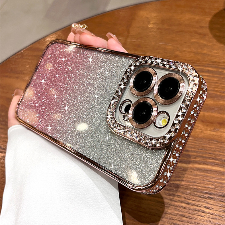 Mạ kim cương lấp lánh Vỏ điện thoại iphone15 Pro Max 14 13 12 11 vỏ cho vỏ iPhone TPU silicon lỏng vỏ mềm Bảo hiểm toàn diện chống sốc