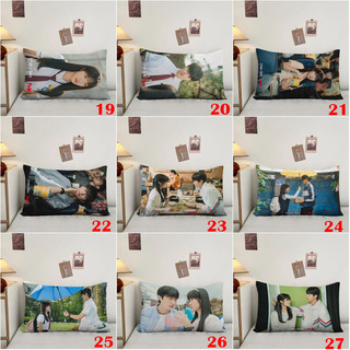 Phim truyền hình Hàn Quốc Lovely Runner Hình chữ nhật Vỏ gối Byeon Woo-seok & Hye-yoon Kim Side In Hình Đệm Polyester Trang Trí Sofa Nhà (Không Lõi)