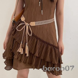 Thắt lưng Boho dành cho nữ Thắt lưng bện họa tiết dân tộc Bohemian Thắt lưng dệt cho váy