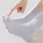 Tất năm ngón DELMER, Tất ống giữa năm ngón xẻ ngón màu trơn, Hàng dệt kim ngắn mỏng thoáng khí thông thường ngoài trời