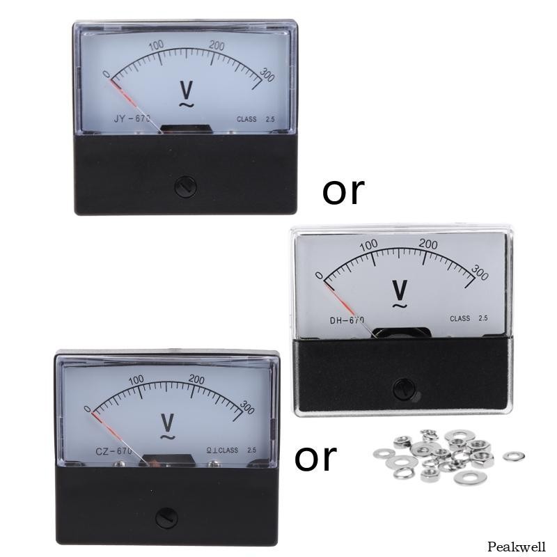 AC 0-300V Round Analog Dial Panel Meter Voltmeter Gauge Black | UK