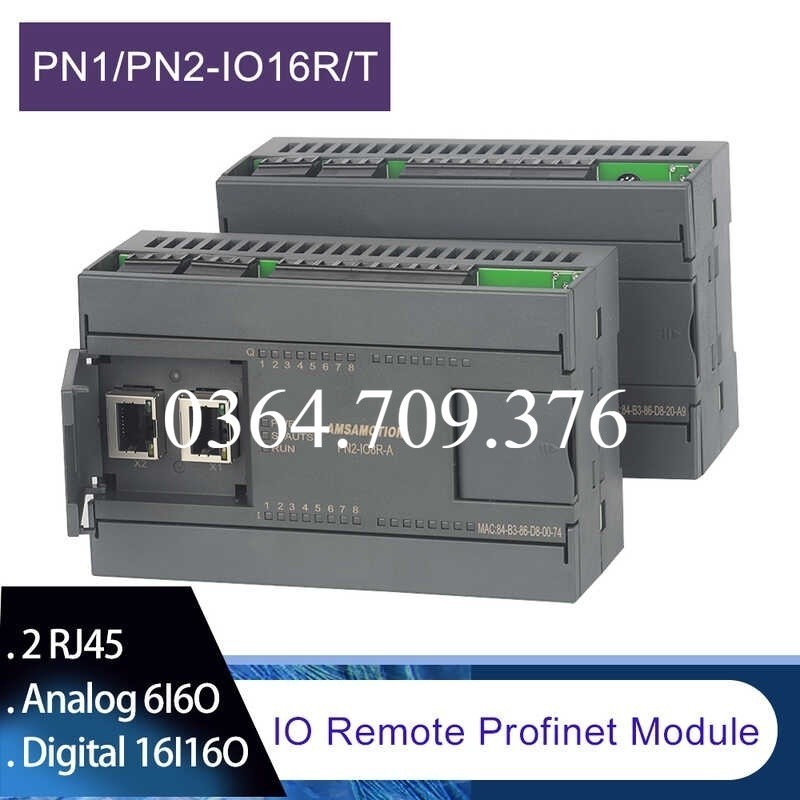 Amsamotion PN2-IO16T modbus modul IO profinet từ xa cho Siemens PLC S7 ...