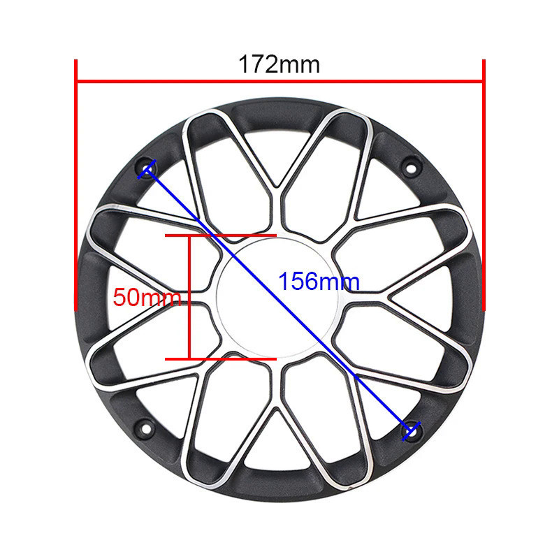 1 Chiếc 6.5 inch SubWoofer Loa Ô Tô Lưới Nướng Bao Da Nhôm Loa Lưới Loa Kim Loại Bảo Vệ Tự Làm