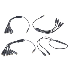 BTM 1 Nam Đến Nhiều Nữ Kết Nối Dây Nối Dài 3 5 Mm Cáp AUX 4 Phần