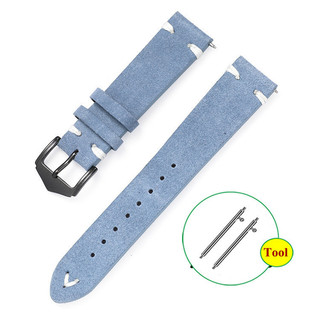 Dây đeo đồng hồ da lộn 20mm 22mm Phát hành nhanh Dây đeo đồng hồ da thật Da bò Dây đeo đồng hồ cho nam nữ cổ điển DW