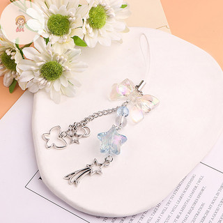 TWE Ngọt Nơ Dây Xích Điện Thoại Ngôi Sao Hạt Mặt Dây Chuyền Quyến Rũ Hợp Kim Tai Nghe Vỏ Dây Dây Đeo Túi Trang Trí VN