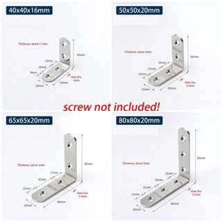 ITRUMPET 1 Cái Góc Nẹp Khớp, Màn Hình Tủ Góc Phải 90 Độ Giá Đỡ Góc Tường, Chốt Nội Thất SUS304 Thép Không Gỉ Hình Chữ L Kệ Hỗ Trợ Giá Đỡ