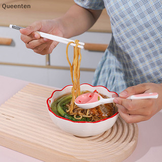 Queenten 1 Dễ Thương Dâu Tây Gốm Canh Thìa Kem Vẽ Tay Cà Phê Món Tráng Miệng Tay Cầm Dài Thìa Nhà Bếp Bộ Đồ Ăn Phụ Kiện QT