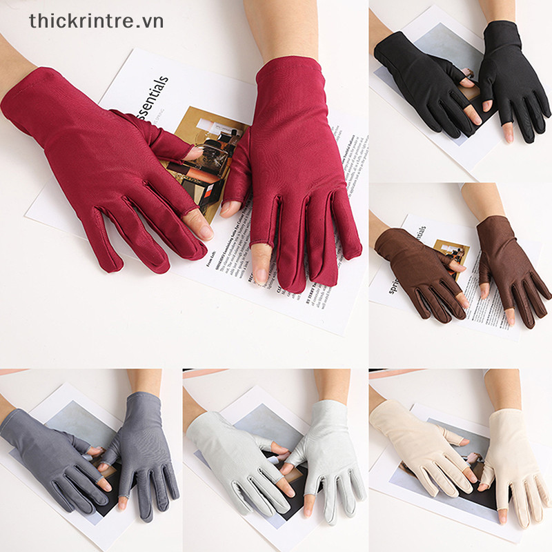 Thi Găng Tay Mùa Hè Nam Ice Silk Sun Proction Găng Tay Lái Xe Găng Tay Câu Cá Thoáng Khí Đi Xe Đạp Đi Bộ Đường Dài Găng Tay Găng Tay Dành Cho Nữ VN
