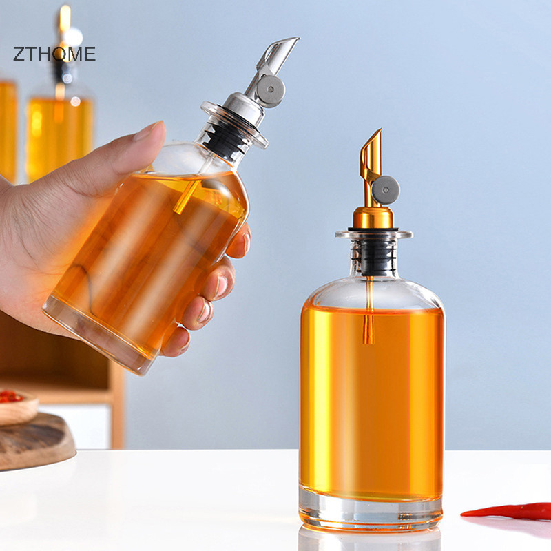 Zthome Dầu Ô Liu Thủy Tinh Chai Đựng Vòi Cruet Rót Phễu Bình Bếp HOT