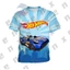 Racing Spirit: Áo thun in hình đua xe Hot Wheels dành cho trẻ em - Áo ngắn tay dành cho người hâm mộ ô tô trẻ trung