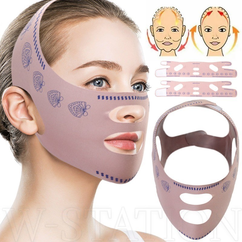 Băng Giảm Béo Mặt - Anti Wrinkle V Line Face Shaper - Double Chin Cheek Lift Up Bel - Dây Massage Thư Giãn Da Mặt - Dụng Cụ Làm Đẹp