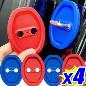 1 / 2 / 4 Vỏ khóa cửa tự động - Giảm xóc khóa cửa ô tô - Chống va chạm, Dày, Đa năng - Tấm silicon bảo vệ cửa ô tô - Xanh lam, Đỏ, Đen