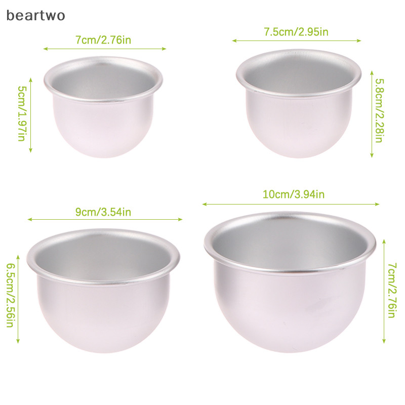 < Beartwo > 1Pc Hợp Kim Nhôm Sâu Hình Bán Nguyệt Khuôn Bánh Chảo Búp Bê Trang Trí Bánh Đẹp