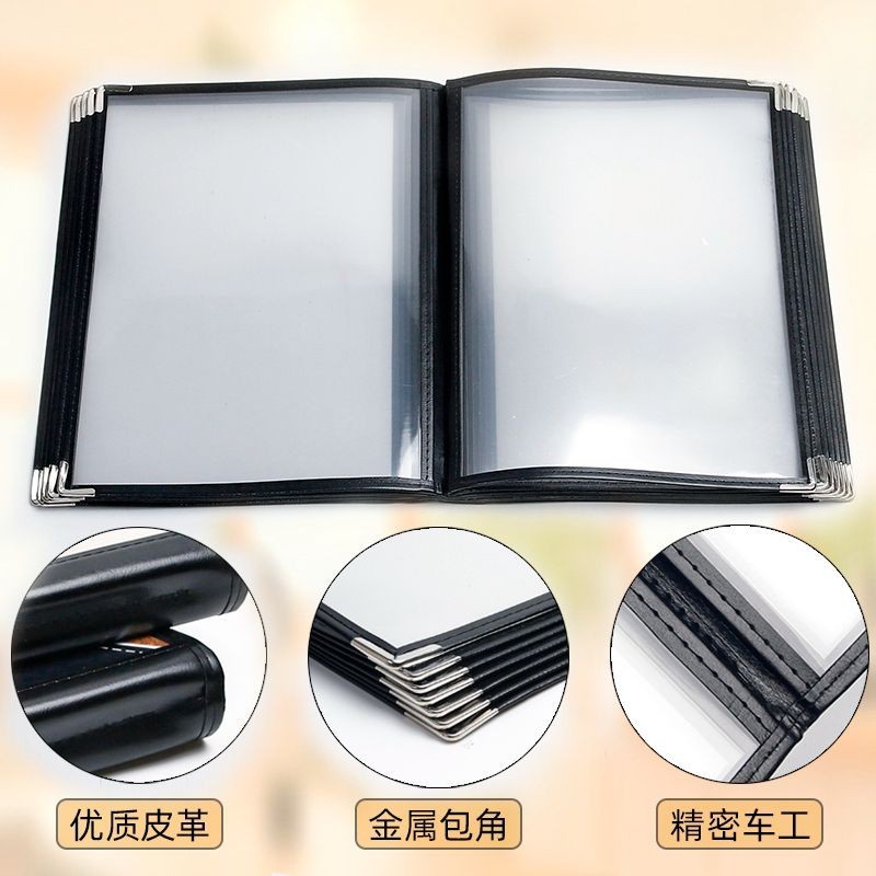 [Sách trong suốt] A4 Sách công thức trong suốt kiểu phương Tây Kẹp menu ...