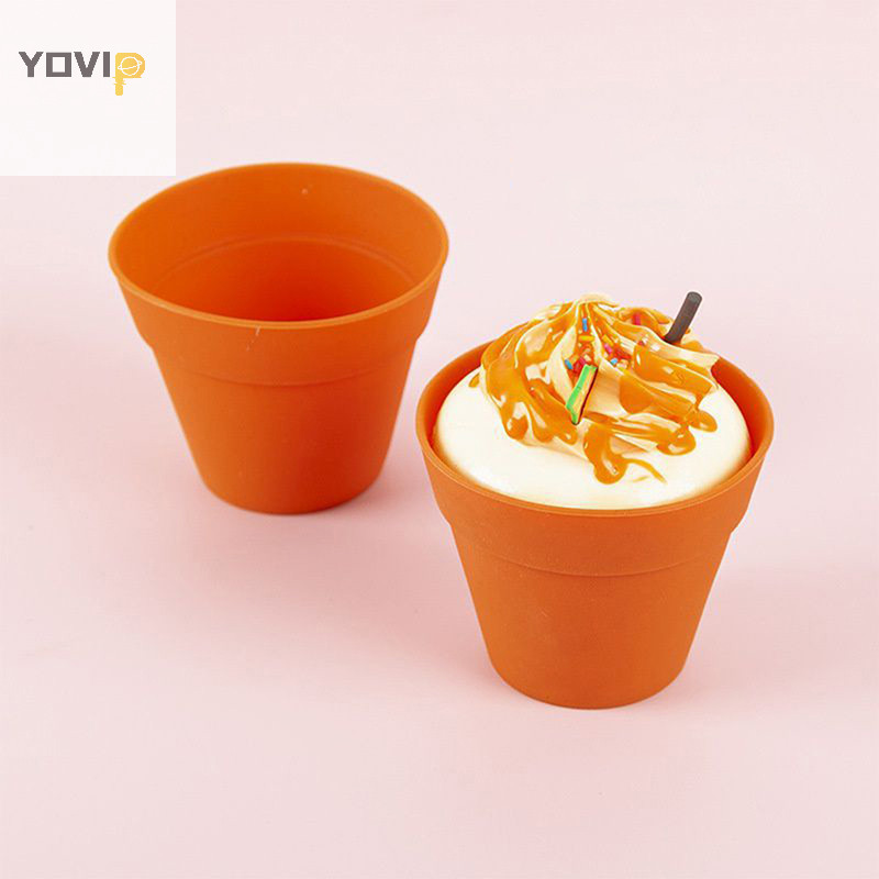Yovip 1 Cốc khuôn silicon DIY Muffin, pudding, nướng bánh, dụng cụ làm bánh VN