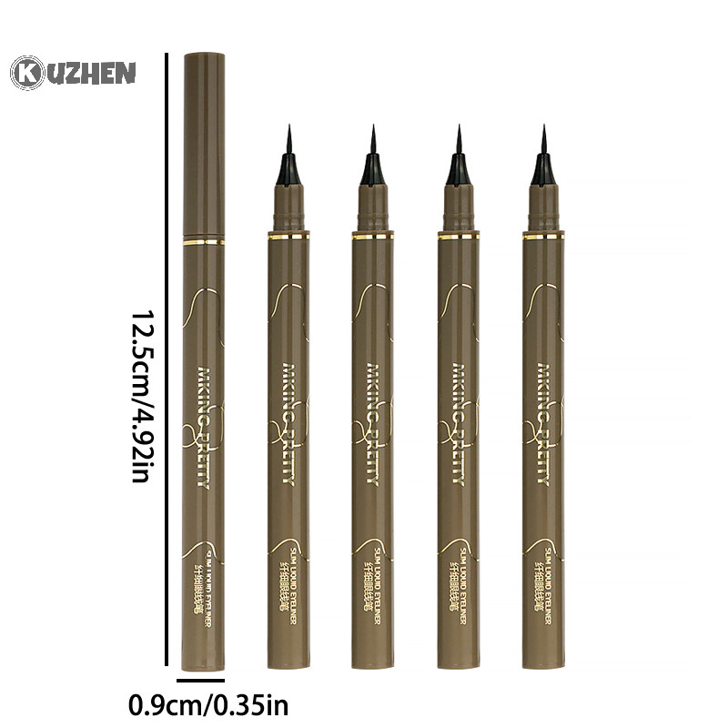 Kuzhen 0,005mm Bút kẻ mắt dạng lỏng chống mồ hôi chống thấm nước siêu mịn Nhanh khô dài Lasg Dụng cụ trang điểm dành cho nữ HOT