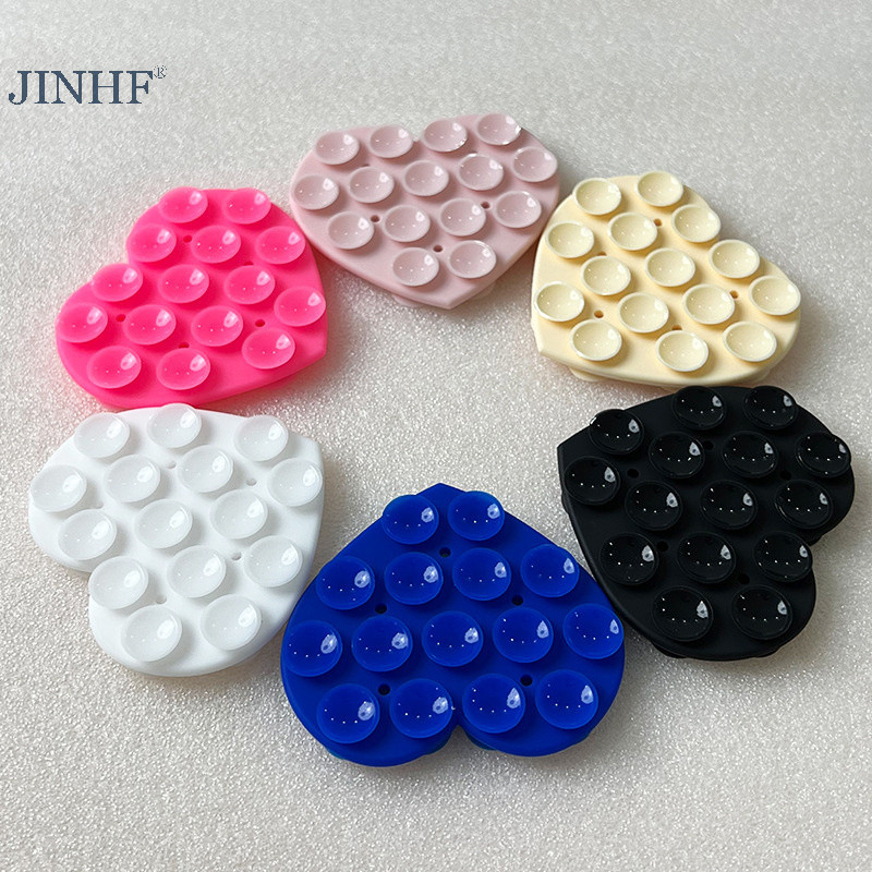 Jinhf Silicone Hút Miếng Dán Mặt Sau Hút Cốc Điện Thoại Silicon Cốc Thảm Điện Thoại Thông Minh Treo Tường Đứng Cố Định Cho Thủy Tinh Gạch Gốm HOT