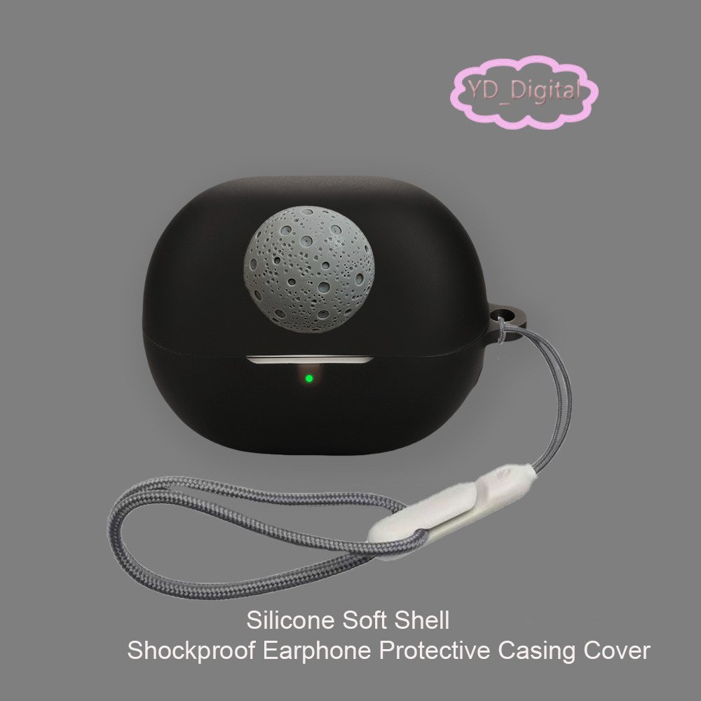 Cho SoundPEATS Air 6 HS Vỏ Tai Nghe Silicon Hoạt Hình Gấu Tai Nghe Vỏ Bảo Vệ Vỏ Mềm Tay Có Nhẫn