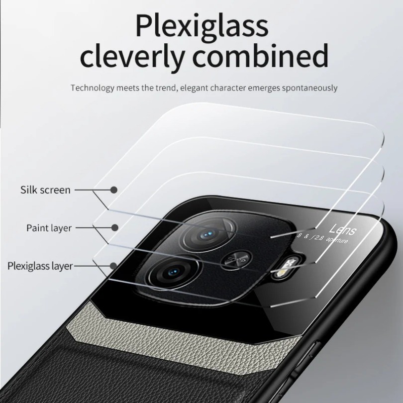 Ốp Lưng Cho vivo iQOO Z9 Turbo Da Ô Tô Từ Tính Giá Đỡ Plexglass Silicon Bảo Vệ Vỏ Điện Thoại Cứng iQOOZ9Turbo V2352A Coque