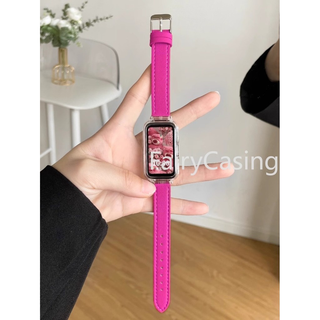 Dây Da Cho Huawei Band 11 pro 10 9 8 7 6 Vòng Tay Thay Thế Thể Thao Cho Honor Band 9 Dây Đeo Tay Phụ Kiện