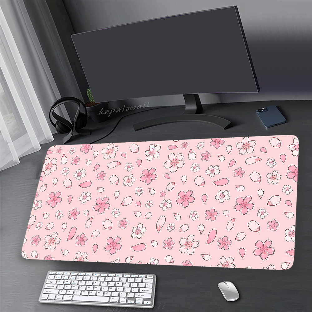 Sakura Lớn Miếng Lót Chuột XXL 90x40cm Tốc Độ Teclado E Chuột Gamer Thảm Bàn Phím Miếng Lót Văn Phòng Tốc Độ Bàn Phụ Kiện Miếng Lót Cao Su