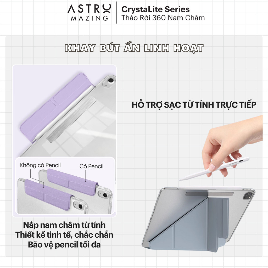 Ảnh Bao da iPad CrystaLite AstroMazing - Case cho iPad Pro Air 4 5 6 Pro 11 1