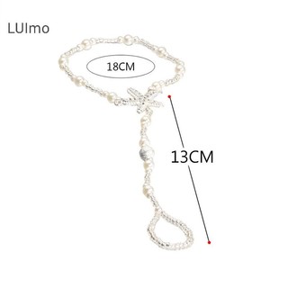 Luimo Ngọc Trai Chân Trần Sandal Mắt Chân Dây Xích Ngón Chân Vòng Đi Biển Vòng Tay Nữ Trang Sức SBS