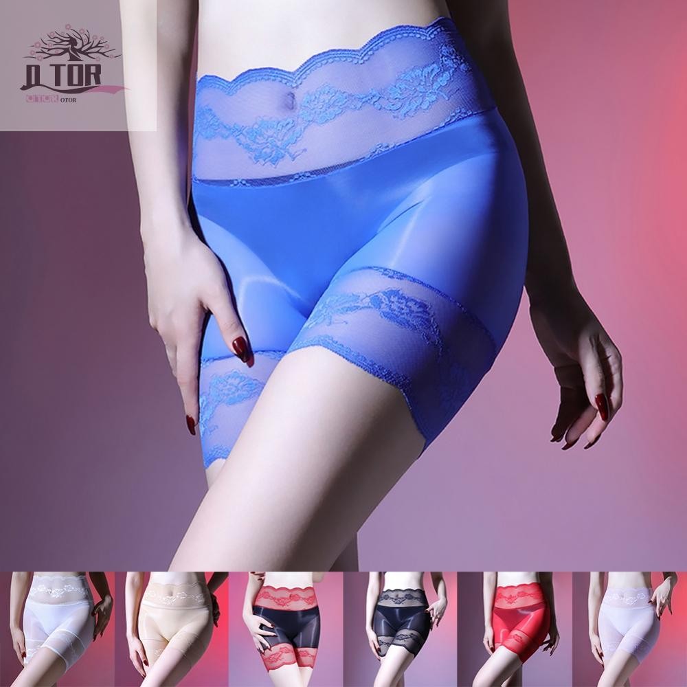 Quần lót Boxer ren trong suốt thanh lịch dành cho nam và nữ phong cách eo cao