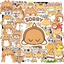 Hộp 50 Sticker Hình CHÓ SHIBA Decal Phản Quang 7 Màu Halogram Chống Nước NSX Gì Cũng In | MS: 000113