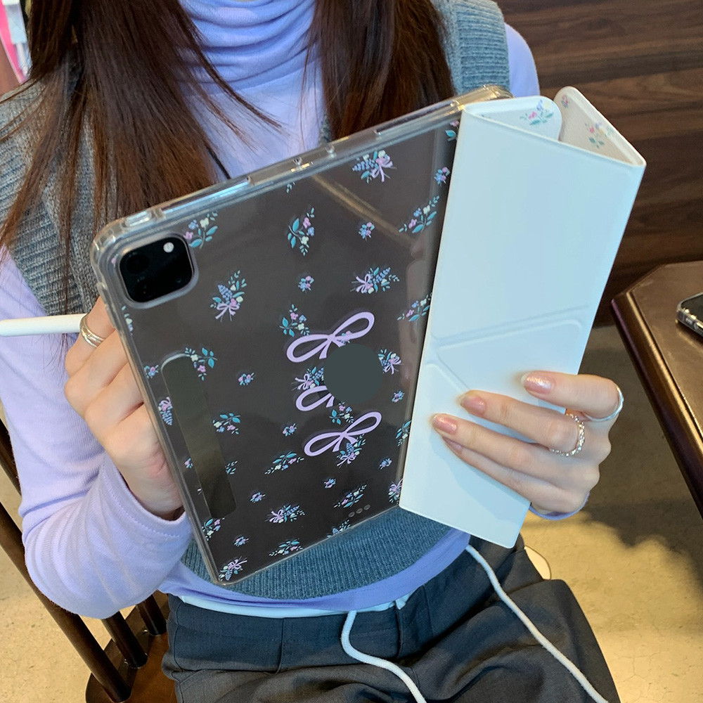 Vỏ Có Thể Tháo Rời Cho Mini6 Mini7 IPad 5 6 7 8 9 10th 11th A16 Air2 Air4 Air5 Air6 10.9 "Pro11 Pro12,9 2018 2020 2021 2022 Air M2 M3 Pro M4 11 13 2024 2025 Ba Nơ