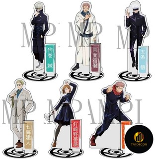 Mô hình Standee Jujutsu Kaisen Gojo Sukuna Megumi Yuji Nanami Nobara Geto a10 Phụ kiện trang trí để bàn góc học tập