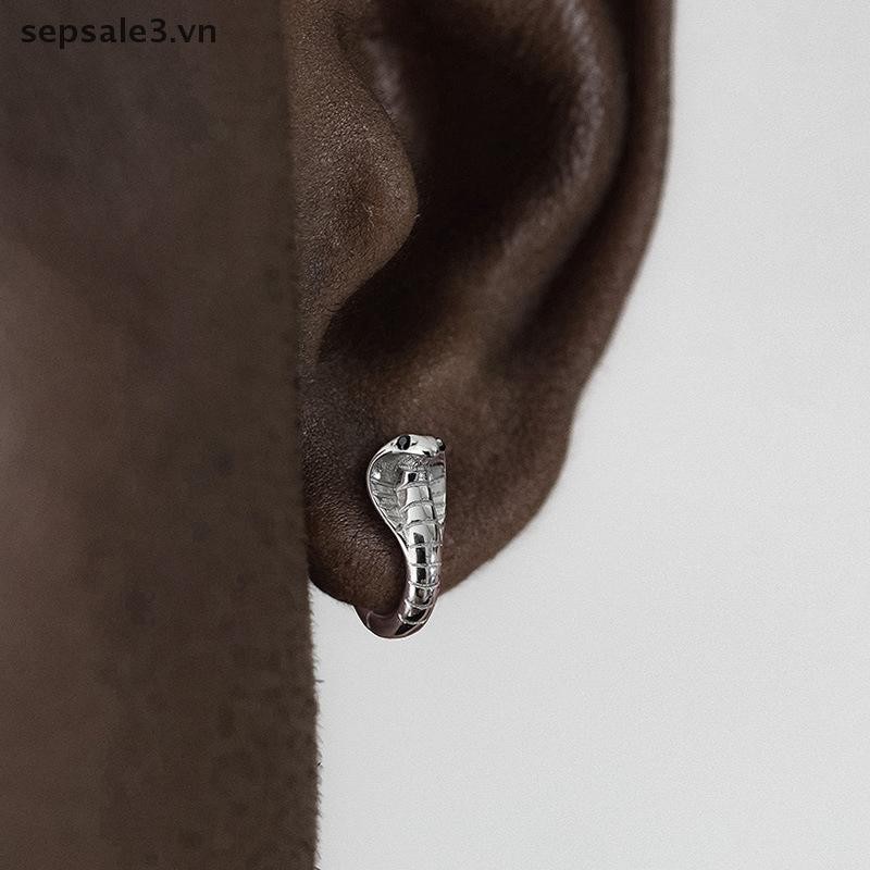 # Sepsale # Thời Trang Punk Gothic Đồng Zircon Bông Tai Rắn Mắt Xanh Cho Nam Nữ Hip Hop Cá Tính Thoáng Mát Hổ Mang Vòng Bông Tai Trang Sức.