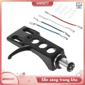 1 Chiếc Phono Bàn Xoay Headshell Gắn Phono Máy Ghi Âm Giá Đỡ Stylus Dây Dẫn Kim Loại Cho Máy Ghi Đĩa LP
