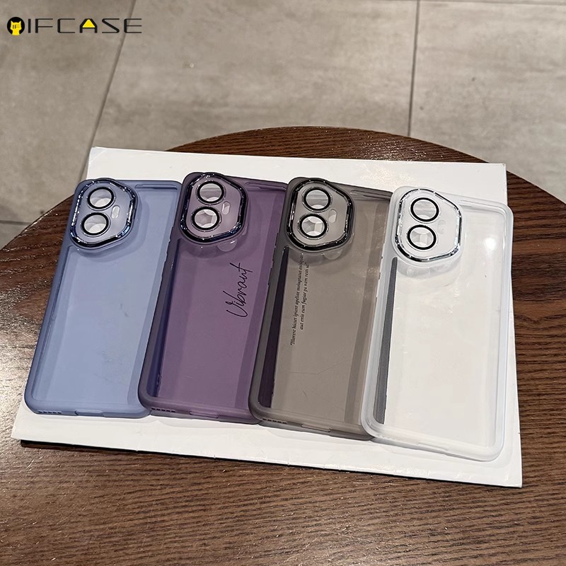 Dành Cho Honor 300 200 100 90 80 Pro Ultra Lite Smart GT SE Ốp Điện Thoại Có Ống Kính Máy Ảnh Phim Bảo Vệ Matte Business Đơn Giản Trong Suốt Màu Trơn Vỏ Mềm Ốp Lưng