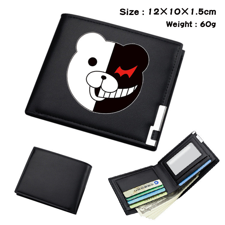 2025 Danganronpa Mystery Anime PU Bifold Ví Dành Cho Trẻ Em Thời Trang Khóa Kim Loại Ví Ngắn