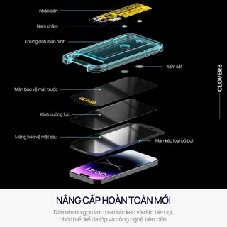 Kính Cường Lực Chống Nhìn Trộm cho iPhone 17 Pro Max Wekome KinKong Kèm Khung Dán