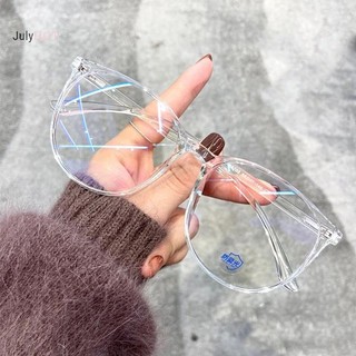 Julyhot Trong Suốt Máy Tính Kính Khung Nam Nữ Chống Ánh Sáng Xanh Kính Tròn Đen Kính Quang Học Massivedeals