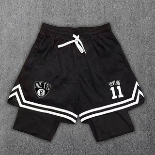 American Quick-Drying Sports Shorts Curry Owen Shorts Fake Two-Piece Double Layer Leisure Training Basketball Running Fitness Pants 34tX