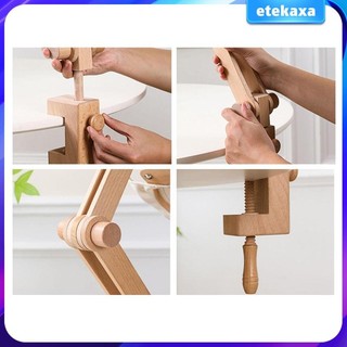 Cross Stitch Rack Khung Biến Gỗ Chuyên Nghiệp Đa Năng Thêu Hoop Giá Đỡ Có Kẹp Cho Phụ Kiện May Vá
