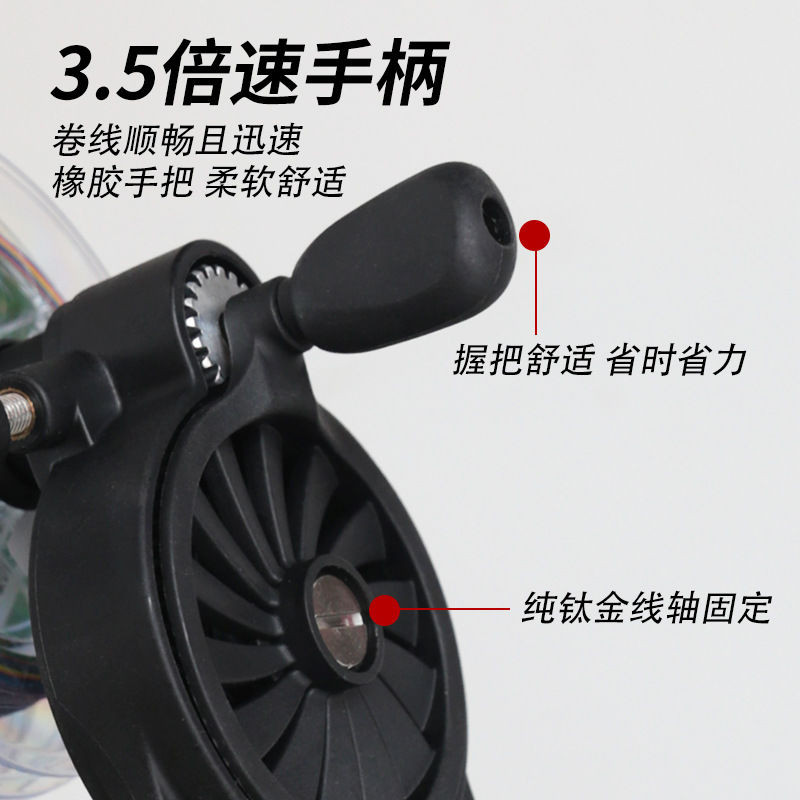 Máy Câu Trực Tuyến Thiết Bị Dụ Dây Câu Cuộn Tay Quay Nước Thả Bánh Xe Quay Cuộn Bánh Xe Cuộn Biển Câu Cá Trống Bánh Xe